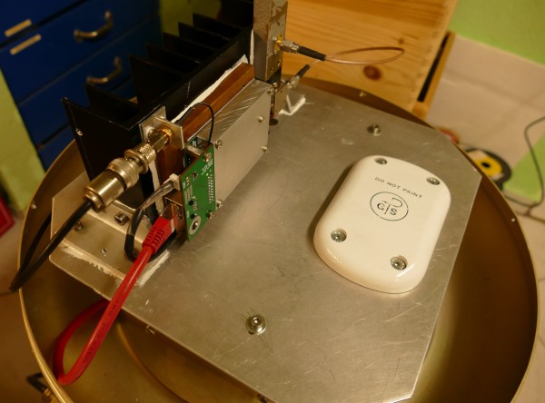 Beacon components mounted on base plate